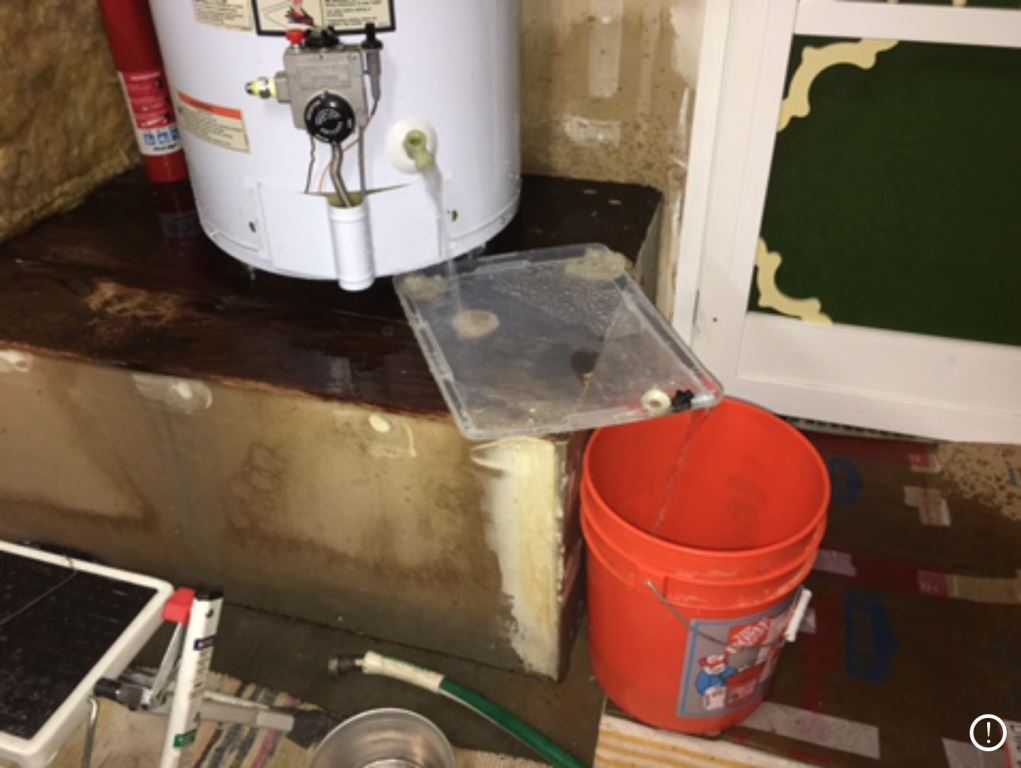 Before: leakage; incorrect strapped; no gas sediment trap; not installed drain pan; no pipe on emergency relief pressure valve. Repair in San Jose, California