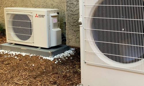 New HVAC Mitsubishi system installation in Los Gatos, California.