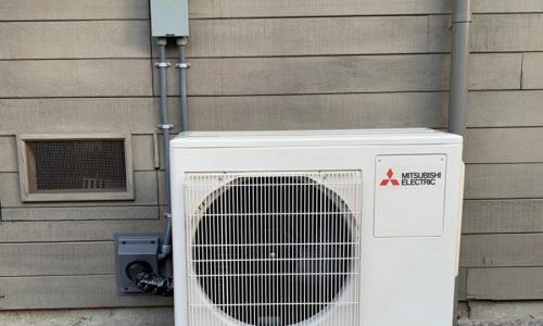 HVAC Mitsubishi MXZ-2C20NA2-U1 system installation in Los Altos, California.