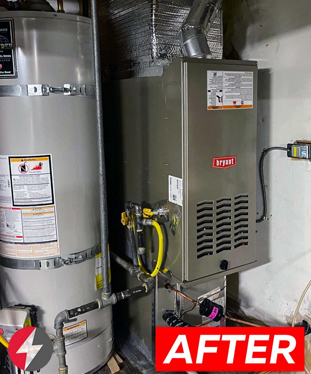 HVAC System with 80% Efficiency Furnace Installation