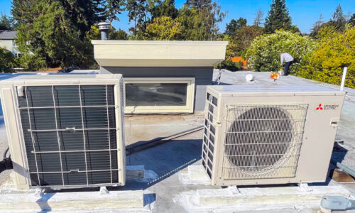 Rooftop Mitsubishi AC Installation in Stanford, California