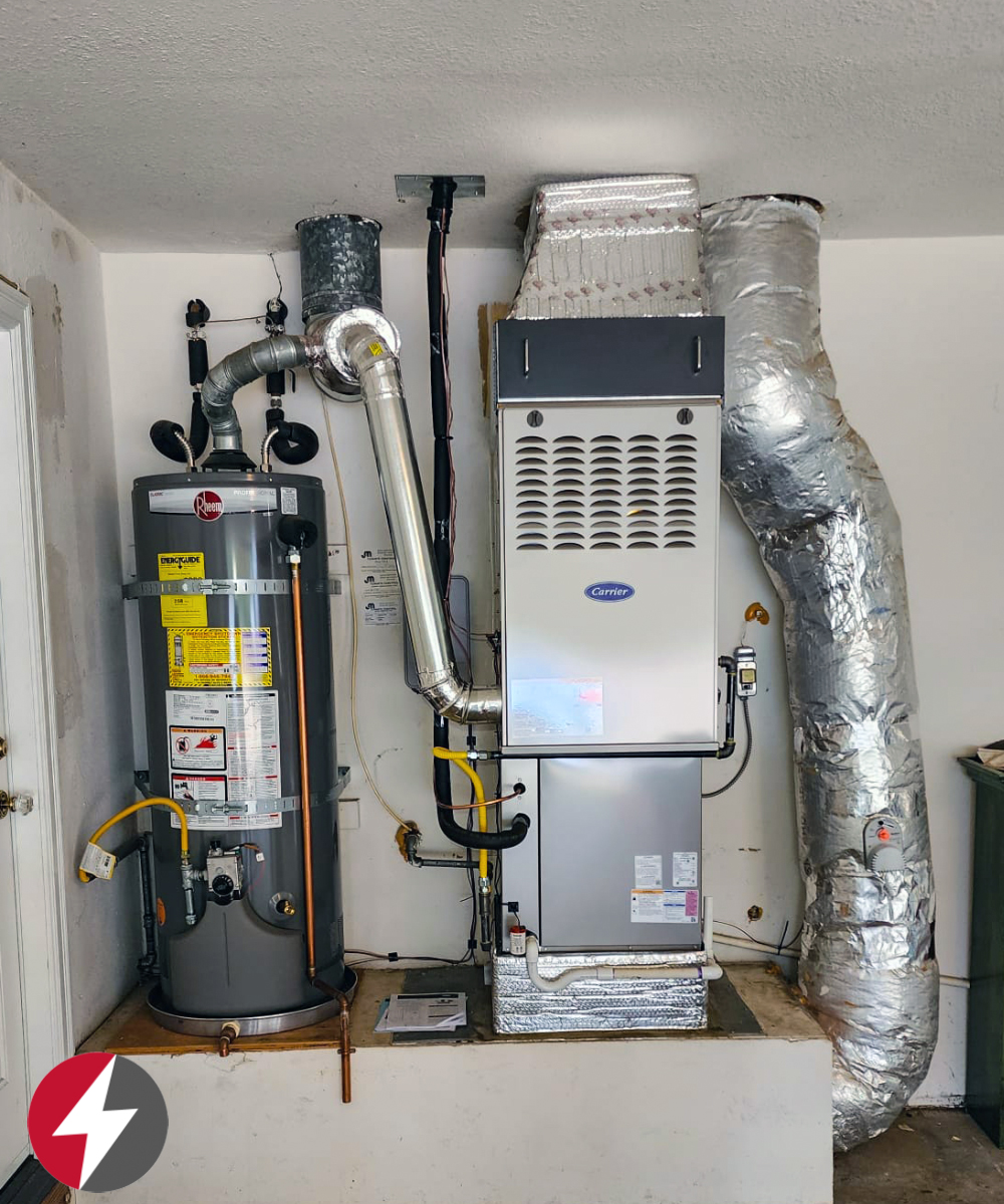 Carrier AC installation with furnace