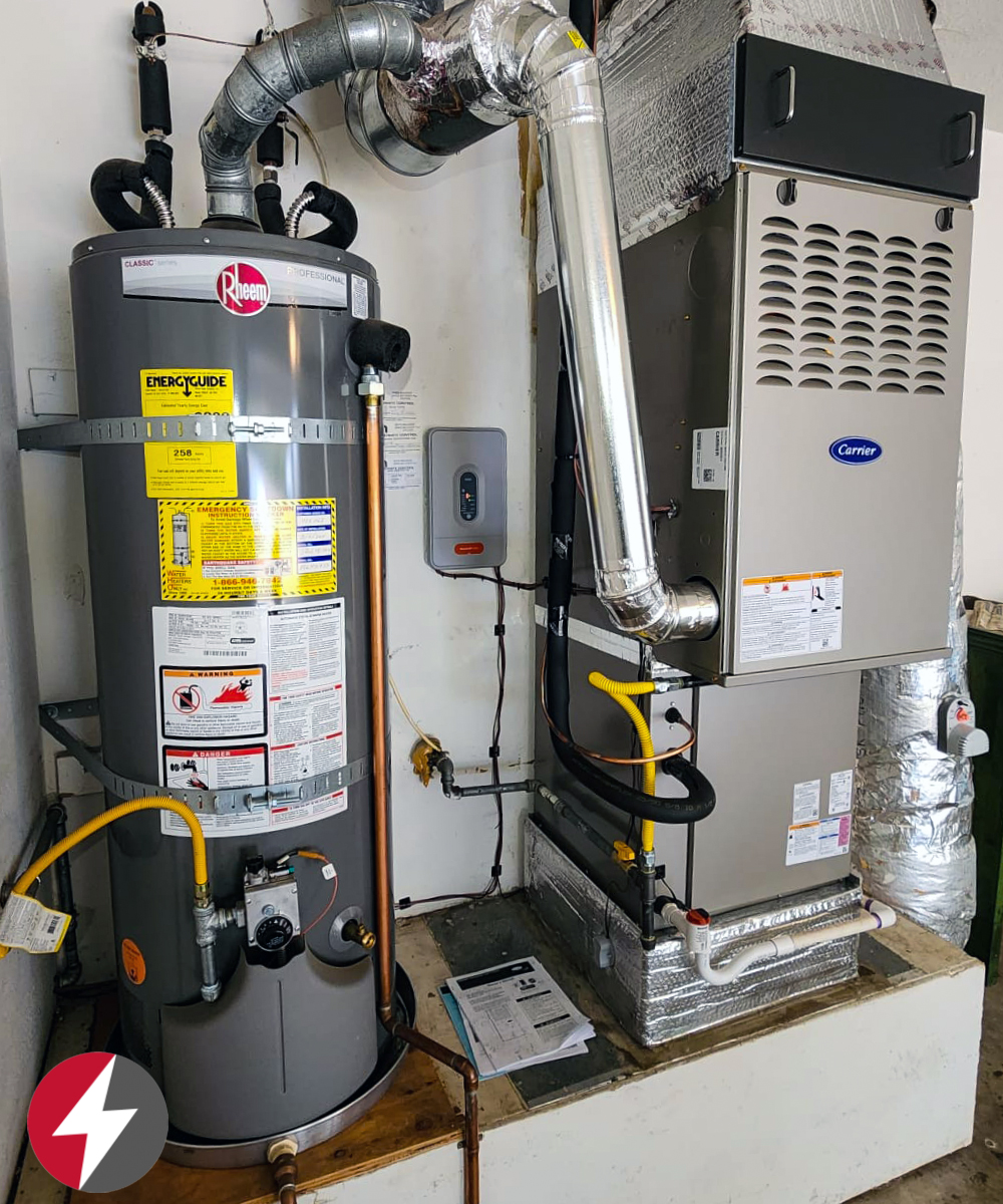 Carrier AC installation with furnace