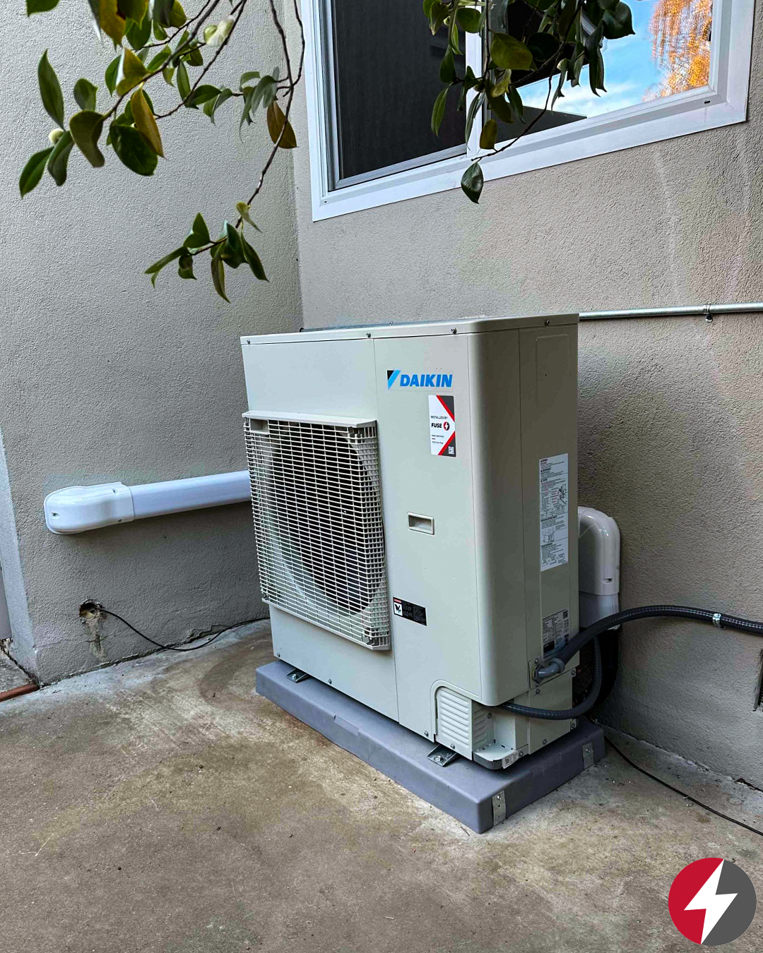 Daikin heat pump installation