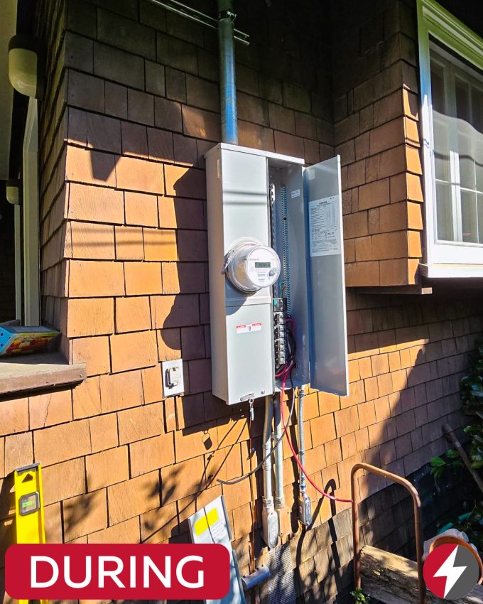 electrical panel and EV charger installation