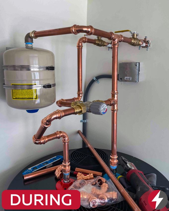 electrical water heater installation