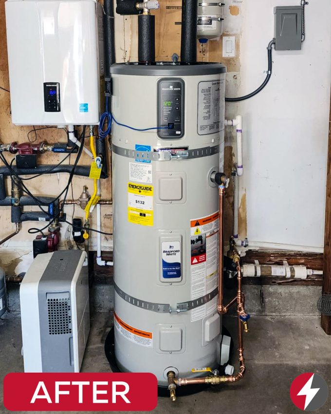 Bradford water heater installation