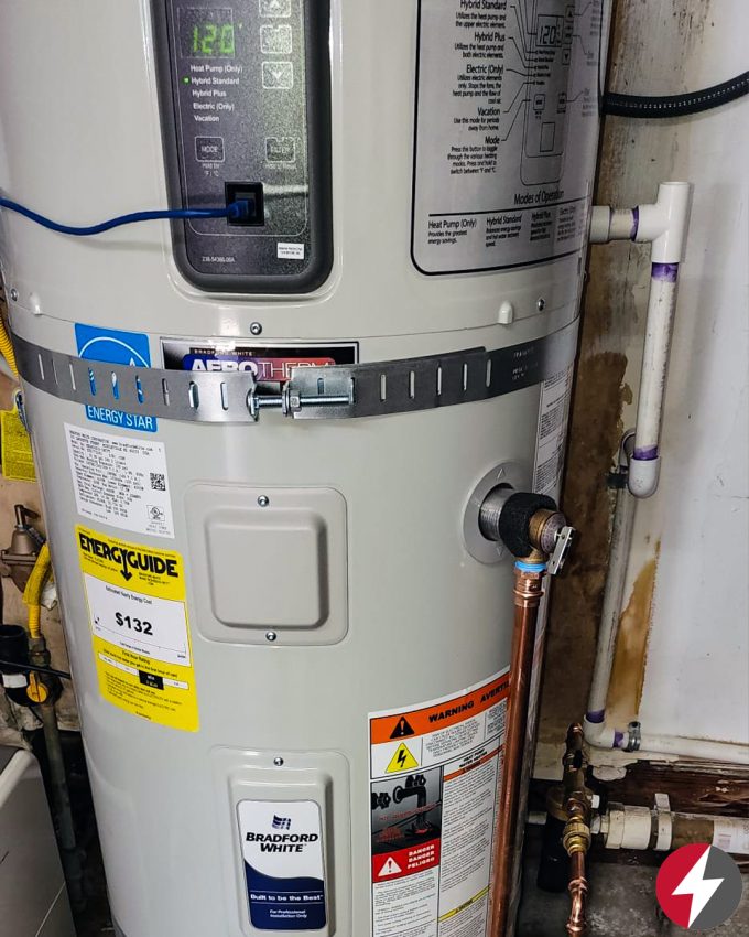 Bradford water heater installation