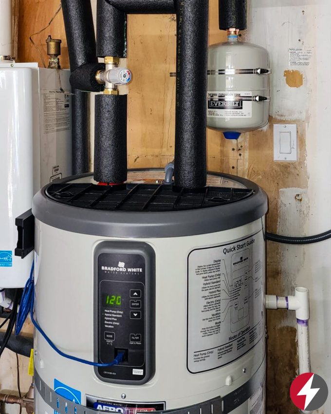 Bradford water heater installation