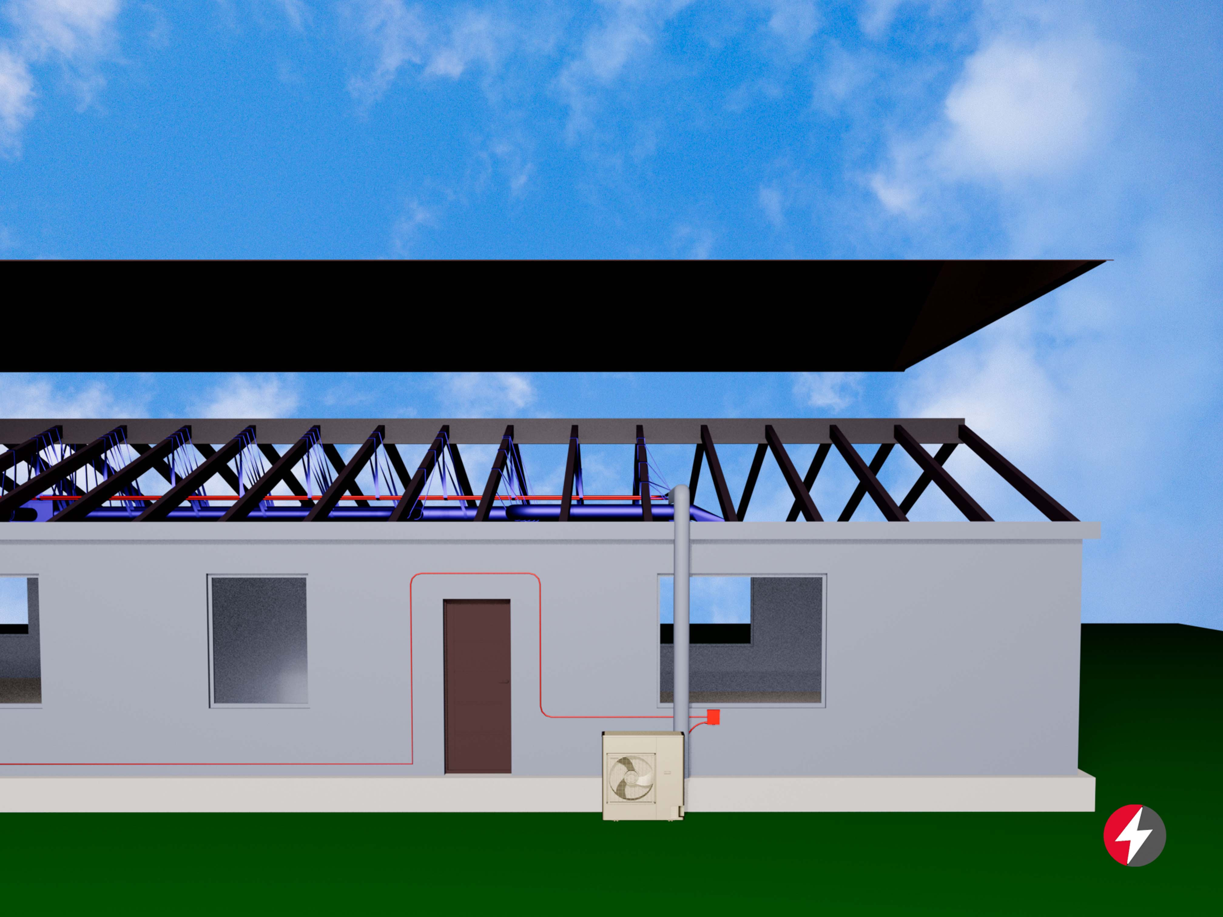 Three-Diamentional Design For HVAC System Project in Palo Alto, California