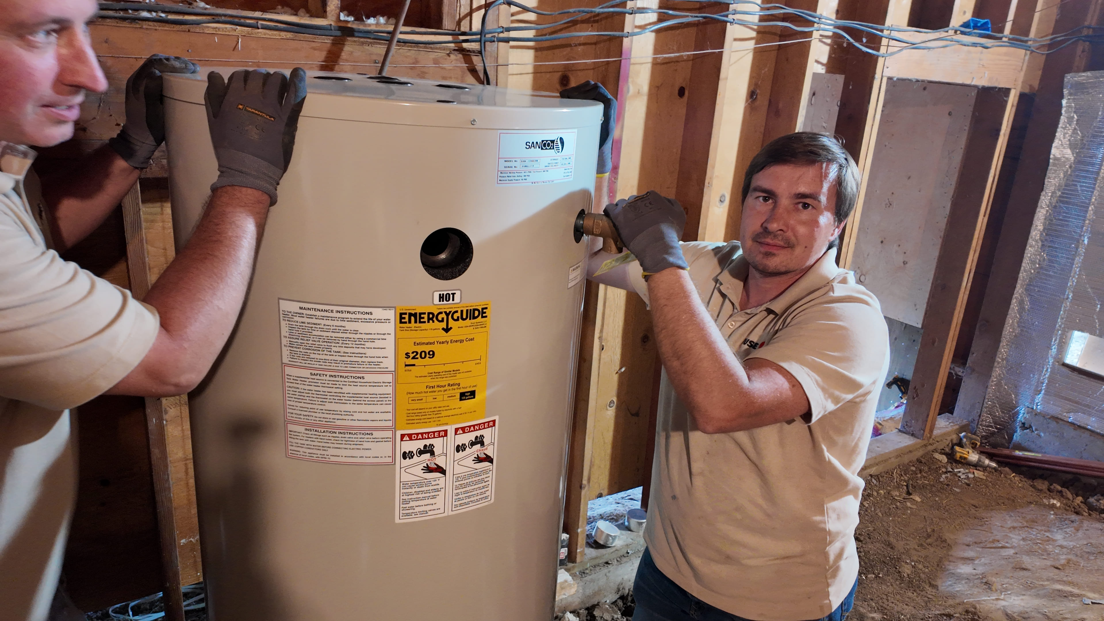 Cleaning water heater