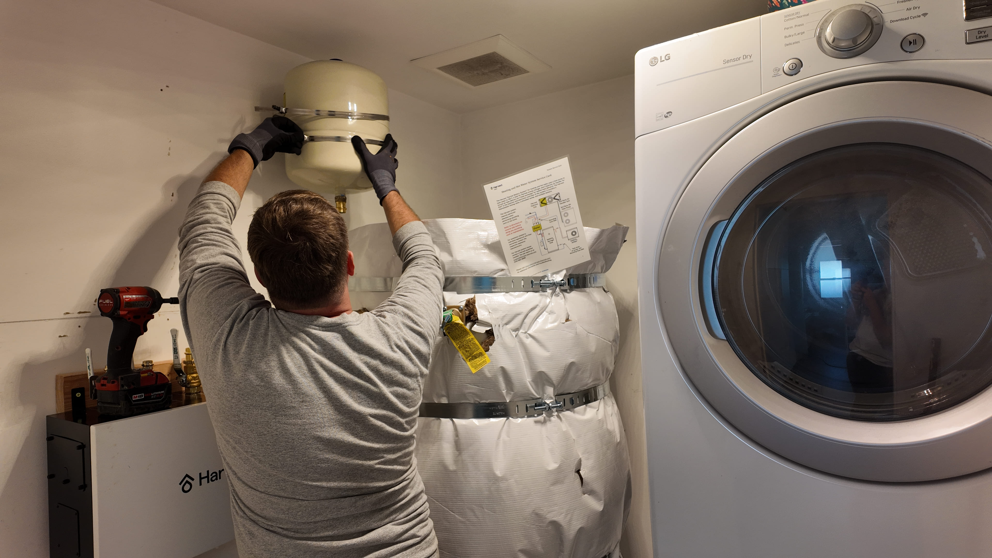 Whole house water filtration system installation