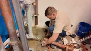 Hair clog in shower drain