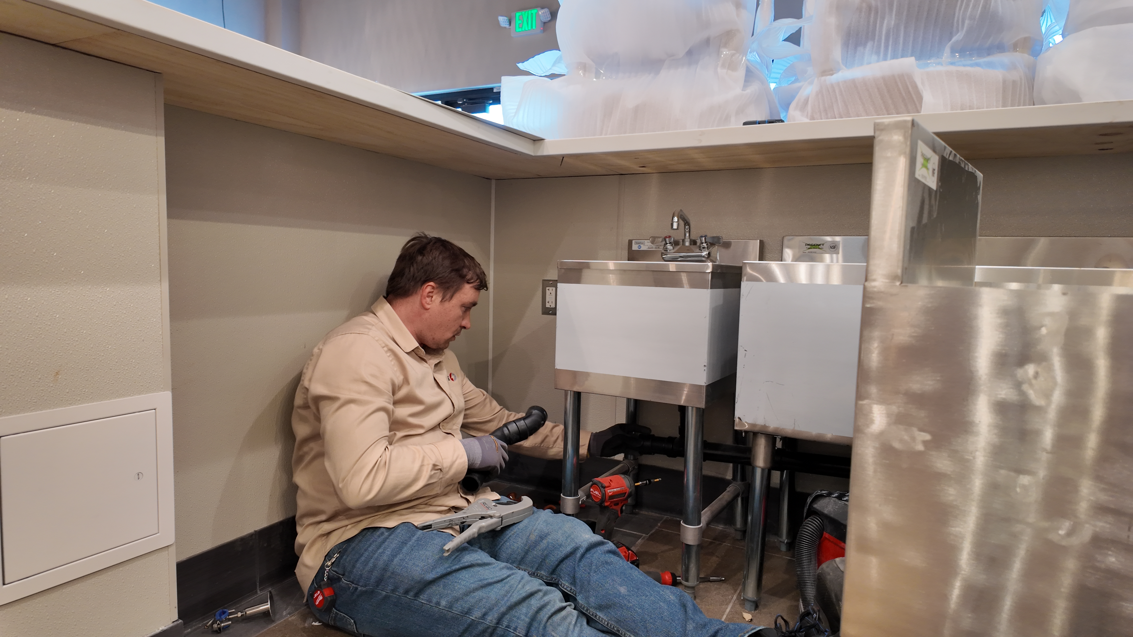Low hot water pressure in kitchen sink