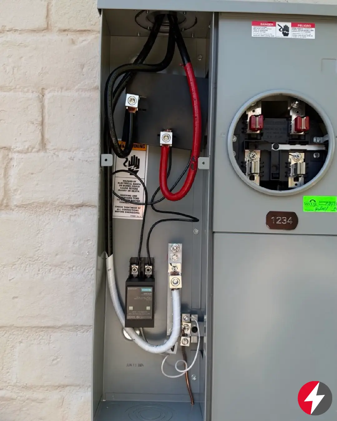 Part of the process of electrical panel upgrade